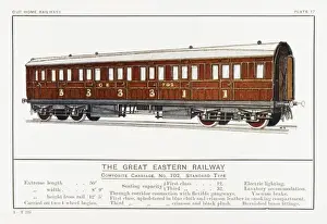 Vintage Railway Carriages Stampe: Gt Eastern Composite
