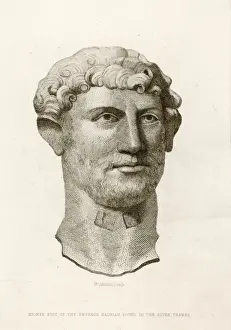 Ancient Roman Busts For Sale Stampe: Hadrianus (Bust)