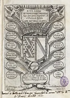 National Library Engravings Stampe: Half title of an edition that compiles twelve