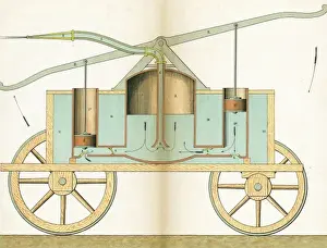 Fire Engine History Stampe: Hand pump fire engine