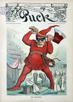 Puck Magazine Cartoons Online Stampe: The headsman