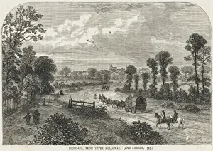 Historical Maps Of England Stampe: Highgate in 1745