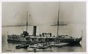 Royal Navy Submarine Fleet Stampe: HMS Forth in Devonport with submarines