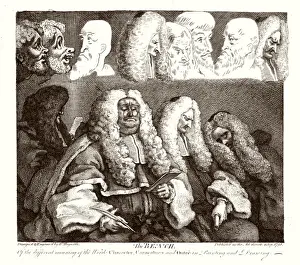 William Hogarth Art Stampe: HOGARTH / THE BENCH