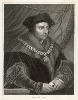 Stampe di Thomas More scrittore inglese e statista, rappresentato con una carta in mano Hans Holbein Il Giovane Stampe: Più (Holbein)