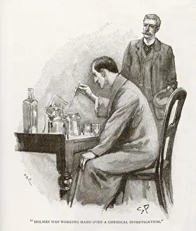 Sherlock Holmes Stampe: Holmes e Watson / In Laboratorio