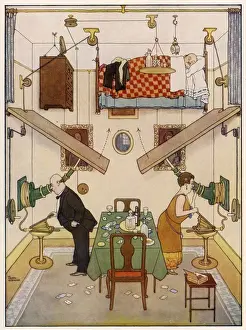 Una Casa Ideale No. V. La Stanza di Riserva di William Heath Robinson