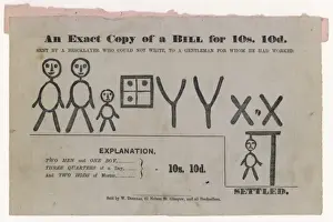 Historical Communication Methods Stampe: Illiterate Workers Bill