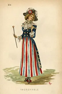 French Historical Dress Stampe: An Incroyable