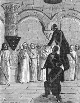 Freemason Initiation Ceremony Stampe: Initiation