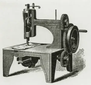 Immagini Dall'archivio IMechE Stampe: Prima cantante macchina da cucire.