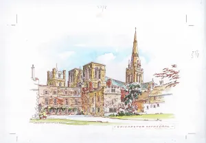 La Cattedrale di Chichester Paesaggio inglese Inghilterra