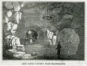 Historical Sites In England Stampe: Jack Cades Cavern