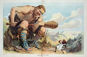 Theodore Roosevelt Cartoon Stampe: Jack and the giant