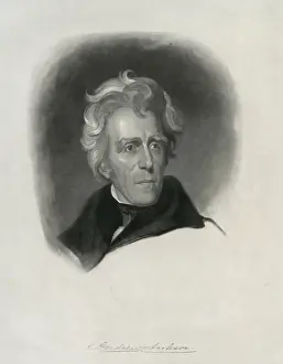 Andrew Jackson Lithograph Stampe: Jackson