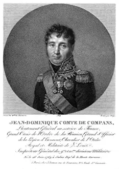 Historical French Figures Stampe: Jean Comte Compans