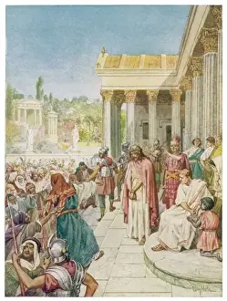 Biblical Art Prints Online Stampe: Jesus before Crowd