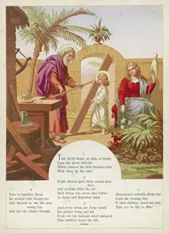 Christian Art Prints Online Stampe: Jesus Learns Carpentry