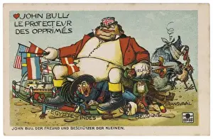 British Imperialism History Stampe: John Bull as Protector
