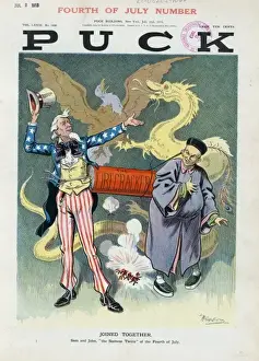 Puck Magazine Illustrations Online Stampe: Joined together