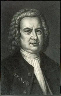 German Composer Stampe: Js Bach / Postcard