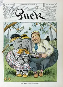 Puck Magazine Artwork Stampe: Just made for each other