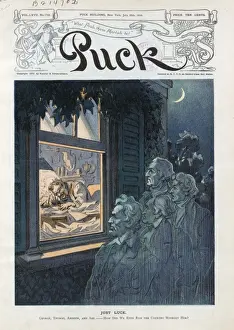 Puck Magazine Art Stampe: Just luck