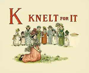 Kate Greenaway Prints Online Stampe: K Knelt for it