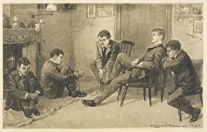 Stampe di I riformatori morali, Beetle, Stalky e McTurk castigano i due buli legando le loro mani ai piedi Rudyard Kipling Stampe: Stalky & Co./C19 di Kipling