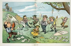 Puck Magazine Illustrations Stampe: Kite time