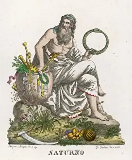 Ancient Greek Gods Artwork Stampe: Kronos / Saturn