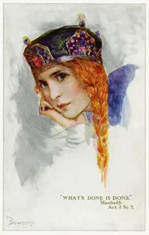 Vintage Historical Illustrations Stampe: Lady Macbeth