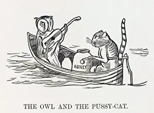 Stampe di uccelli che incantano: Il Gatto con l'Owl e la Pussycat, 1919
