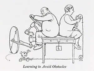William Heath Robinson Illustrations Stampe: Learning to avoid obstacles / W H Robinson