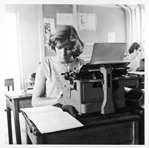 Vintage Office Equipment Stampe: Learning to Type
