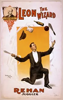 Antique Posters For Sale Stampe: Leon the Wizard