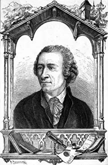 Swiss Mathematician Stampe: Leonard Euler / Rousseau