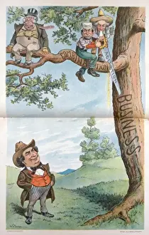 William Jennings Bryan Cartoon Stampe: The logical candidate and his logic