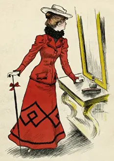Mirror Reflection Stampe: Last Look in Mirror
