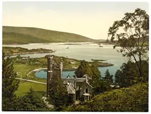 Southeast Scotland Landscape Stampe: Looking S. E. (i. e. Southeast), Kyles of Bute, Scotland