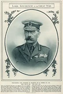 Stampe di Il barone Horatio Herbert Kitchener pubblicò poco dopo la sua morte Generali E Leader Stampe: Il Lord Kitchener nella Grande Guerra