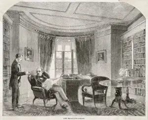 Victorian Era Books Stampe: Macaulay in his Library