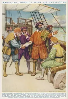 Historical Sailing Vessels Stampe: Magellan and his Crew