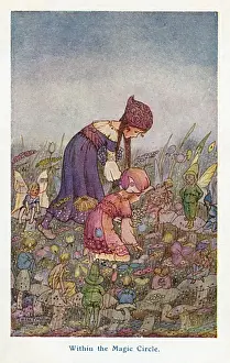Folklore Inspired Artwork Stampe: Within the Magic Circle