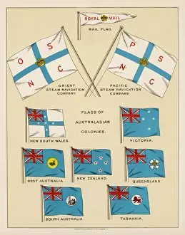 Australian State Flags Stampe: Mail Ship Flags & Others
