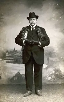 Pekingese Dog Breeds Stampe: Man with Pekingese / C1915