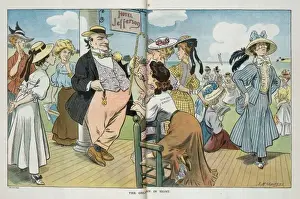 Puck Magazine Cartoons Online Stampe: The only man in sight