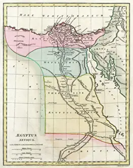 Ancient Egyptian Cartography Stampe: Map of Ancient Egypt