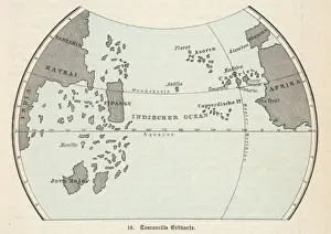 15th Century Cartography Stampe: Map / Atlantic Ocean