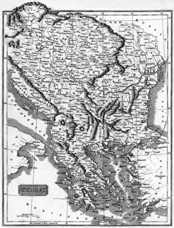 Historical Maps Of Turkey Stampe: Map Balkans
